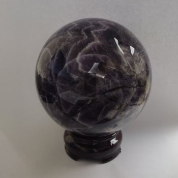 Amethyst natural stone souvenir sphere, diameter 9.9 cm, weight 1449 g