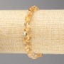 Citrine bead bracelet, faceted, 7x7 mm diameter, on elastic, length 18 cm+