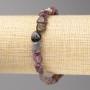 Bracelet with tourmaline cabochon stones, diameter 10x12 mm ± on elastic, length 18 cm+