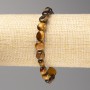 Tiger's Eye Stone Bracelet - Faceted, 8x8 mm diameter ± on elastic, length 18 cm