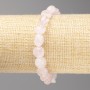 Pink Quartz Bracelet, natural stone, faceted beads, diameter 9x11 mm ±, length 18 cm ± (stretch)