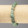 Faceted Jade Bead Bracelet, 8×12 mm diameter, on elastic cord, length 18 cm+