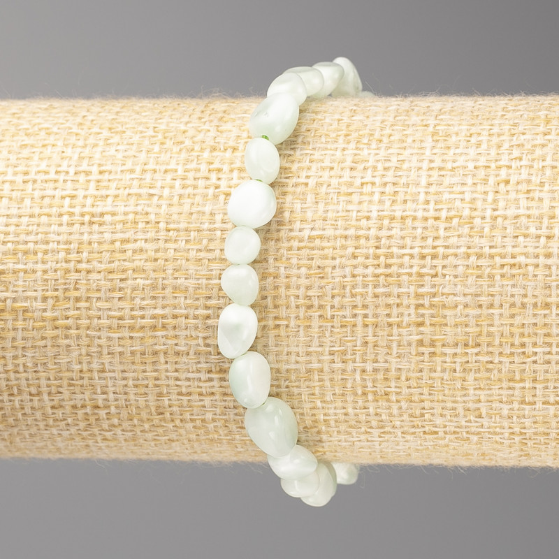 Larimar Bracelet, natural stone faceted beads, diameter 7x6mm, length 18 cm (stretch)