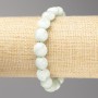 Faceted Larimar Stone Bracelet, 10x10 mm diameter ± on elastic, length 18 cm+