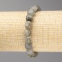 Labradorite stone bracelet, faceted, diameter 10x10 mm ±, on elastic, length 18 cm+