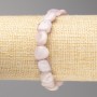 Kunzite Stone Bracelet with Faceted Beads, 10×13 mm diameter ±, on elastic band, length 18 cm+