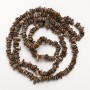 Bronzite beads, natural stone chip on thread, diameter 7×2 mm, length 88 cm