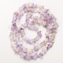 Amethyst Beads — natural stone chips on fishing line, diameter 10x4 mm, length 80 cm