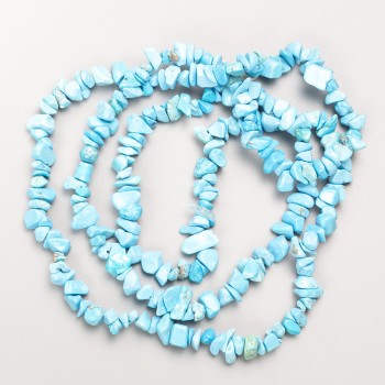 Turquoise Beads (Imitation Quartz) Chip on Beading Thread, Diameter 7x3mm+-, Length 86cm +