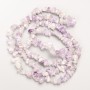Amethyst Beads, Natural Stone Chip on Thread, 8x3 mm, 80 cm length +-