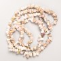 Pink Opal Beads — natural stone chips on thread, diameter 9x4 mm, length 80 cm
