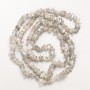Labradorite beads natural stone chip on thread, diameter 7×3 mm ±, length 80 cm
