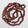 Goshenite Garnet Beads - natural stone chips on thread, diameter 6x3 mm, length 84 cm