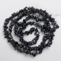Aventurine Beads 'Night of Cairo' natural stone chip on a beading thread, diameter 8x3mm+-, length 80 cm +