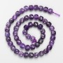 Sugilite Beads natural stone faceted cube on string, diameter 7 mm, length 38 cm