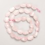 Beads Rose Quartz natural stone faceted on thread, diameter 10x12 mm ±, length 40 cm ±