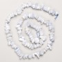 Blue Agate Beads natural stone chip on thread d 7x3mm+-, length 40 cm
