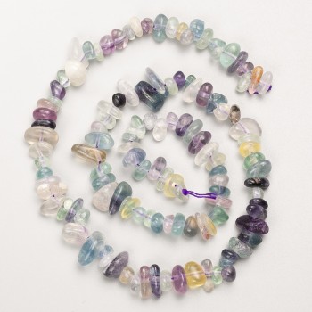 Fluorite Beads, Natural Stone, Faceted, on Thread, 8x4 mm, Length 40 cm +