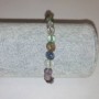 Bracelet made of natural fluorite, faceting, 7×9 mm ± on elastic cord, length 18 cm+