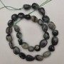 Moss Agate Beads haltivka shape, diameter 10×13mm, length 39cm on thread