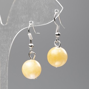 Earrings 'Pearl' imitation (acrylic) smooth ball, diameter 12.5 mm, length 3.5 cm