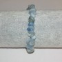 Bracelet with natural aquamarine, chip beads 6-7 mm x 3 mm, circumference 18 cm
