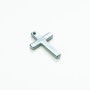 Hematite Cross Pendant, 22×33 mm, 5×3 mm+