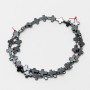 Hematite Beads in the Shape of Crosses, diameter 8.5×10.5×3 mm, length 41 cm ± on thread