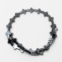 Hematite Beads in Cross Shape, Diameter 10x14 mm, 5x4 mm, Length ~40 cm on Beading Thread