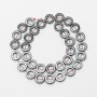 Hematite Beads Wheel Shape, diameter 12×3.5 mm ±, diameter 7 mm, length 35 cm ± on thread