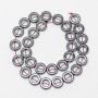 Hematite wheel beads, 14x4 mm diameter ±, on thread; 8 mm diameter, 41 cm length ± on thread