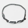 Rectangular hematite beads, 4×6 mm, length approx. 38 cm on thread