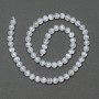 Selenite Beads, Smooth Round, 6.5 mm Diameter, 39 cm on Thread