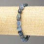 Kyanite bracelet, natural stone, faceted beads, diameter 10x12 mm, length 18 cm (stretch)
