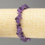 Bracelet with natural amethyst chips, diameter 10×5 mm, length 18 cm (stretch)