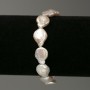 Bracelet with Baroque Pearls in gasoline shade, diameter 11 x 14 x 5 mm ±, length 18 cm ± (stretch)