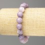 Lepidolite Bracelet (imitation acrylic) smooth beads, diameter 10.5 mm, length 18 cm (stretch)