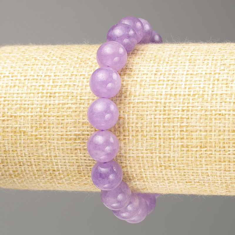 Amethyst Bracelet (named after Toned Quartz) Smooth beads, 10 mm diameter, 18 cm length (stretch)