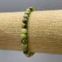 Bracelet with Australian Jadeite Imitation (acrylic), smooth beads, diameter 6 mm, length 18 cm (stretch)