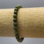 Jadeite Imitation Bracelet, smooth beads, diameter 6.5 mm, length 18 cm (stretch)