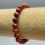 Bracelet Red Jasper natural stone faceted beads, diameter 8.5 mm, length 18 cm (stretch)