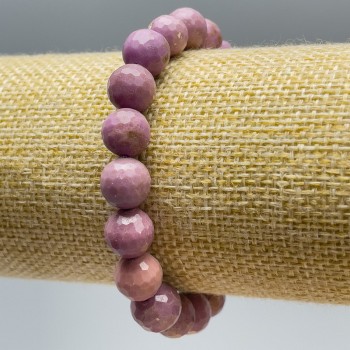Phosphosiderite bracelet (imitation) with faceted beads, 10 mm diameter ±, length 18 cm (stretch)