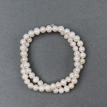 Freshwater round pearls on a thread, diameter 8.5×8 mm, length 39 cm ±