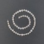 Freshwater pearls with a gasoline shade on a thread, diameter 6.5×4.5 mm, length 36 cm