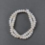 Freshwater oval pearls on a thread, 8x5 mm, length about 37 cm
