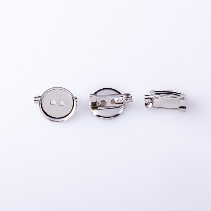 Price per pack / 10 pcs. Brooch base, diameter 1.3 cm