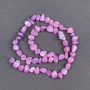 Lavender-toned mother-of-pearl navette beads, 8x6 mm, 41 cm length on thread