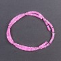 Beads tinted pink mother-of-pearl disc, 4x2 mm, length about 40 cm on thread