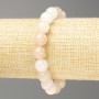 Bracelet Selenite (imitation acrylic) smooth beads, diameter 10.5 mm, length 18 cm (stretch)