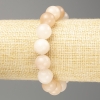 Selenite Imitation Bracelet, Acrylic, Smooth Bead, 12.5 mm Diameter, 18 cm Length (Stretch)